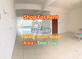 Shop Lot for rent at Tmn Gaya Facing Main Road