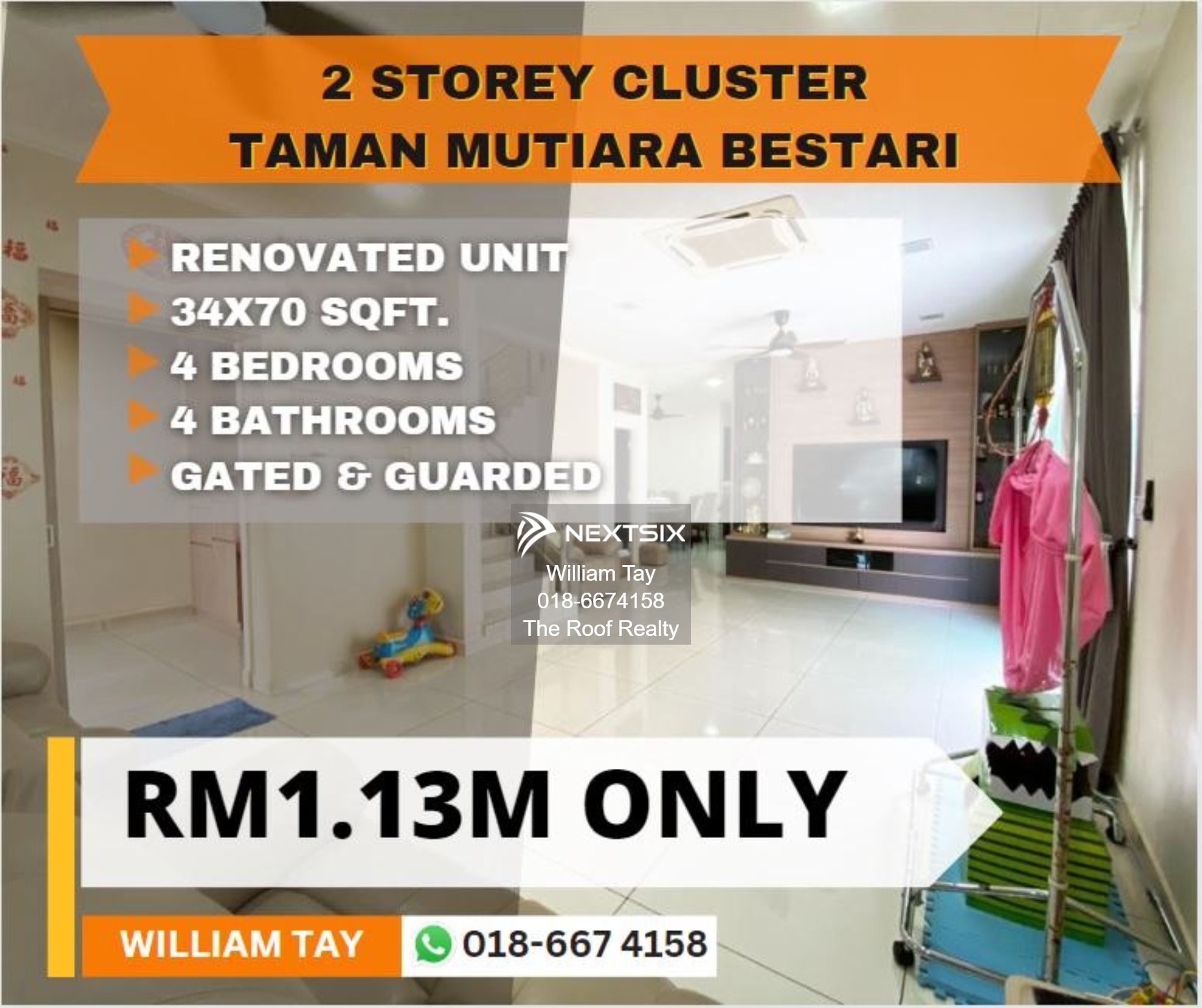 Cluster House For Sale in Skudai Johor