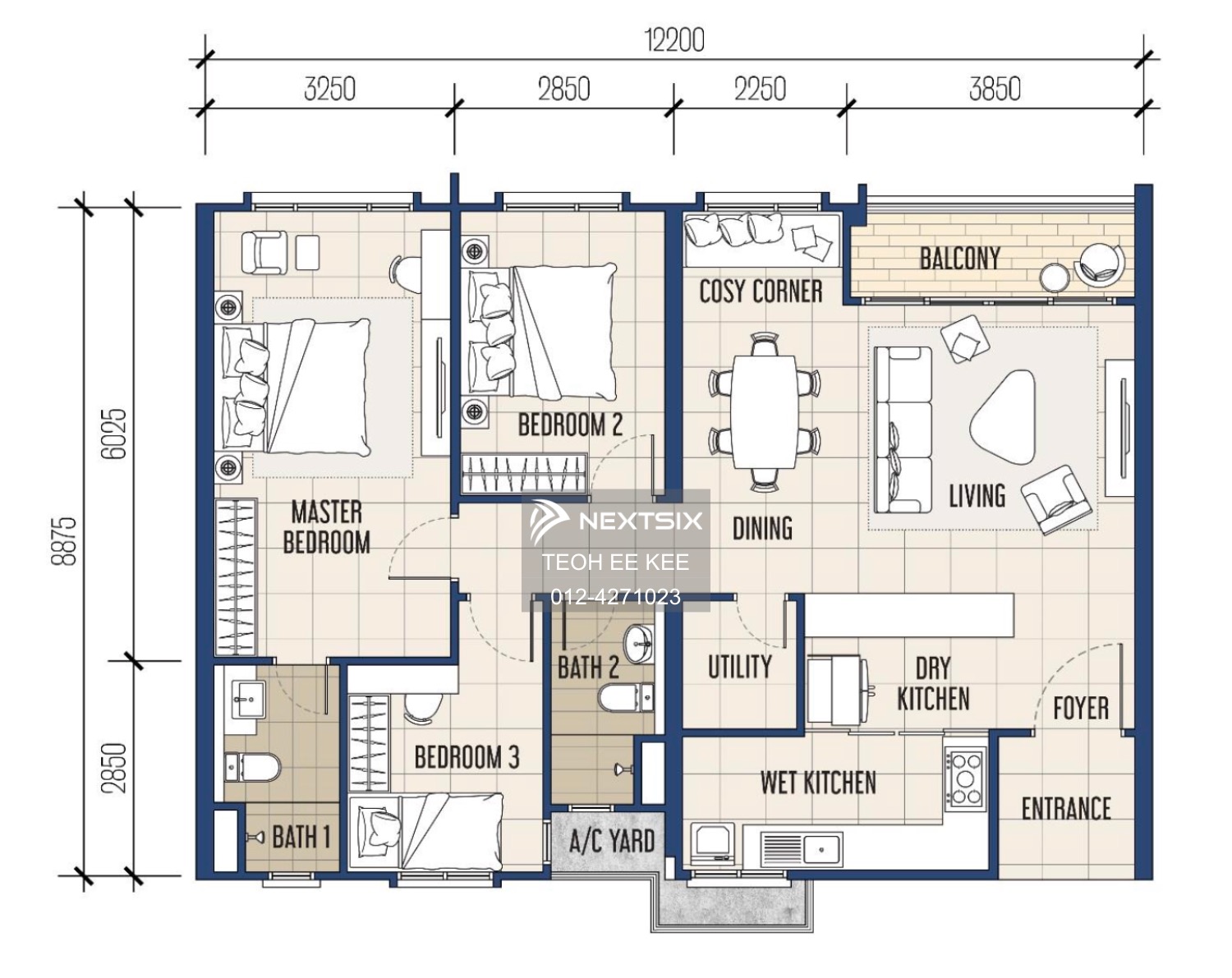 Condominium floor plan - Image 1