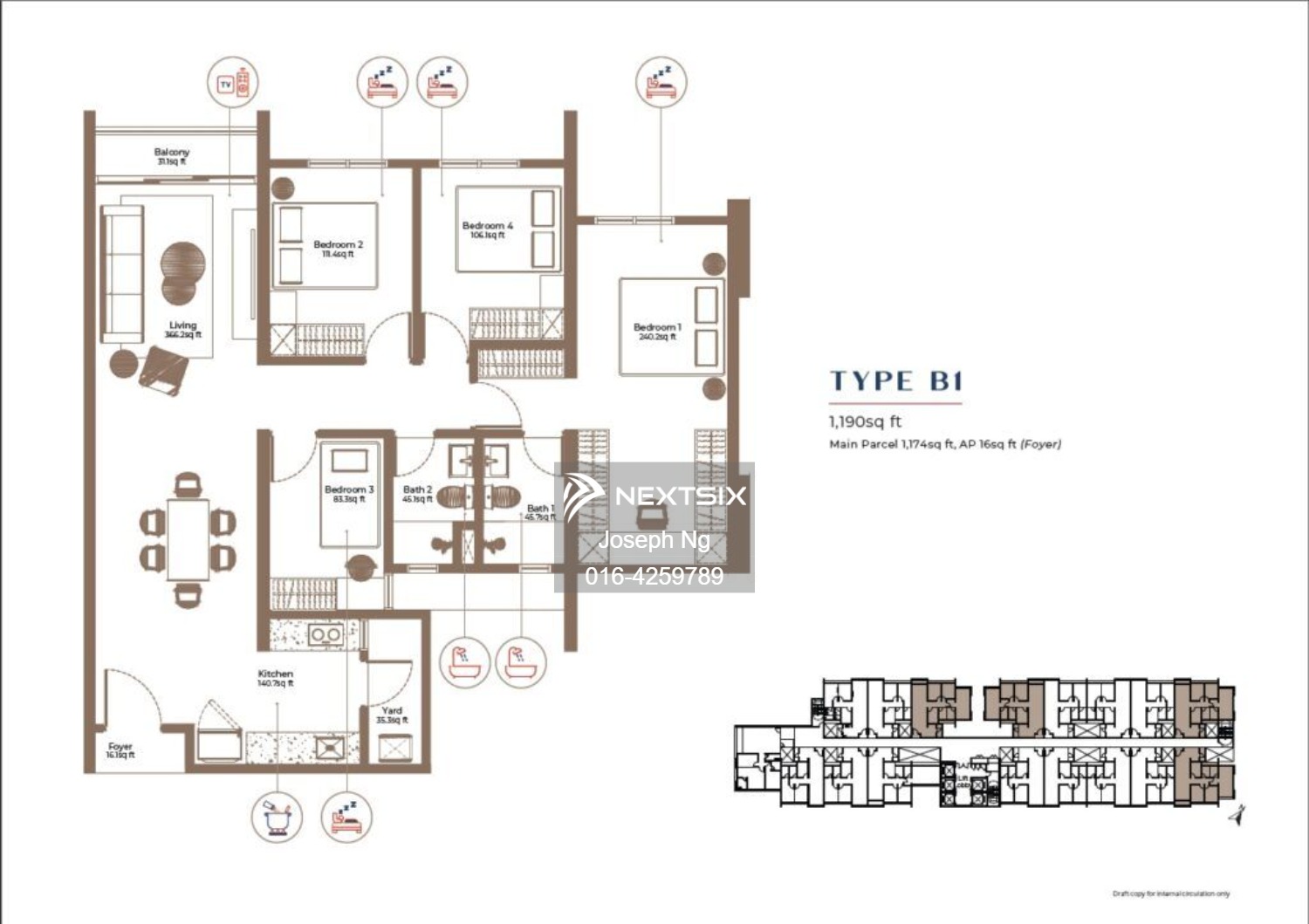 Condominium floor plan - Image 1