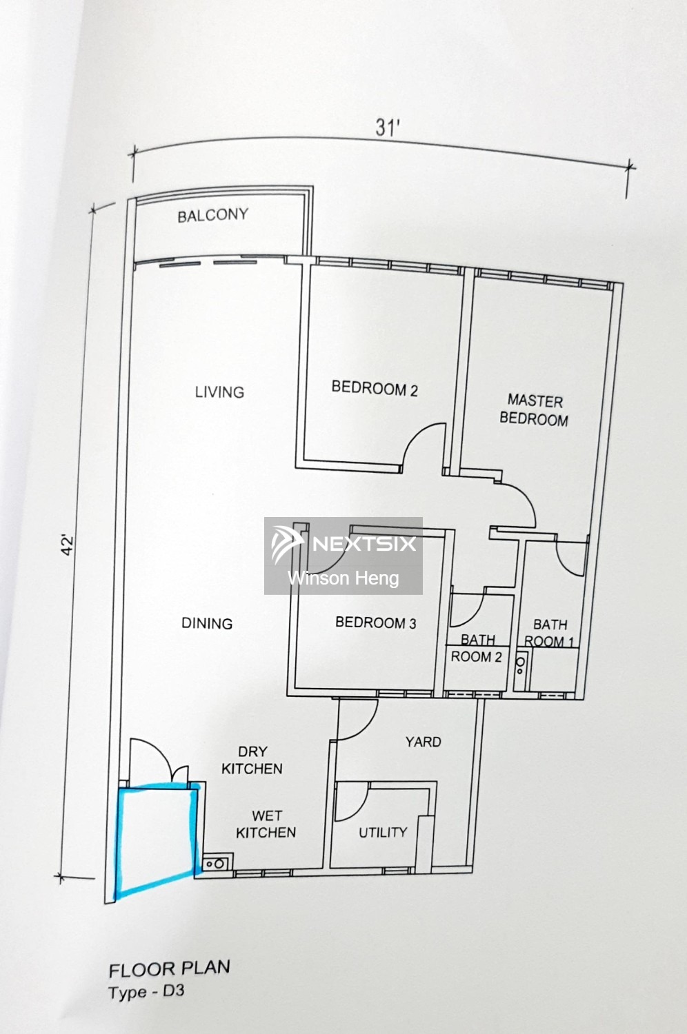 Condominium floor plan - Image 1