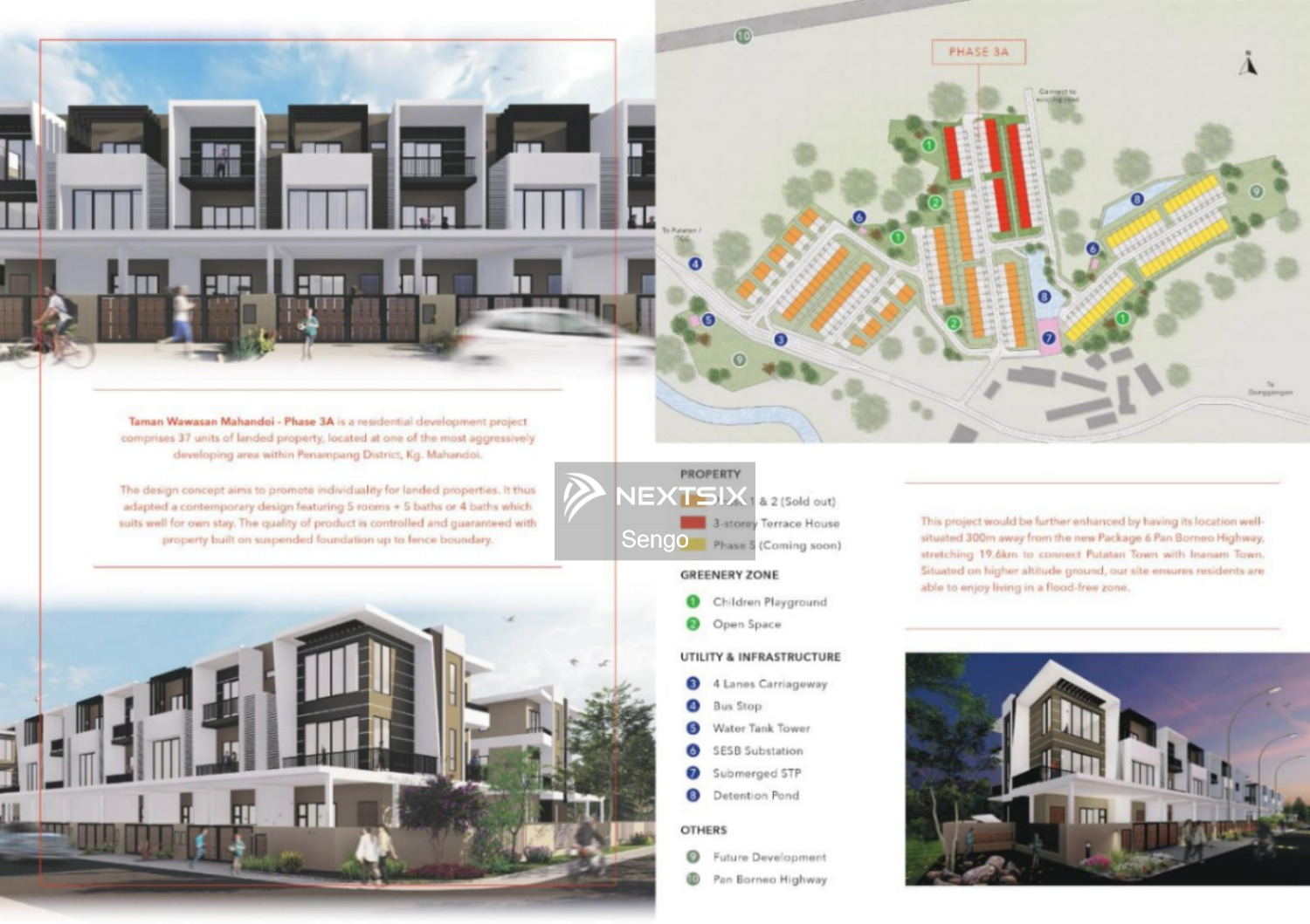 3-sty Terrace/Link House For Sale in Penampang Sabah