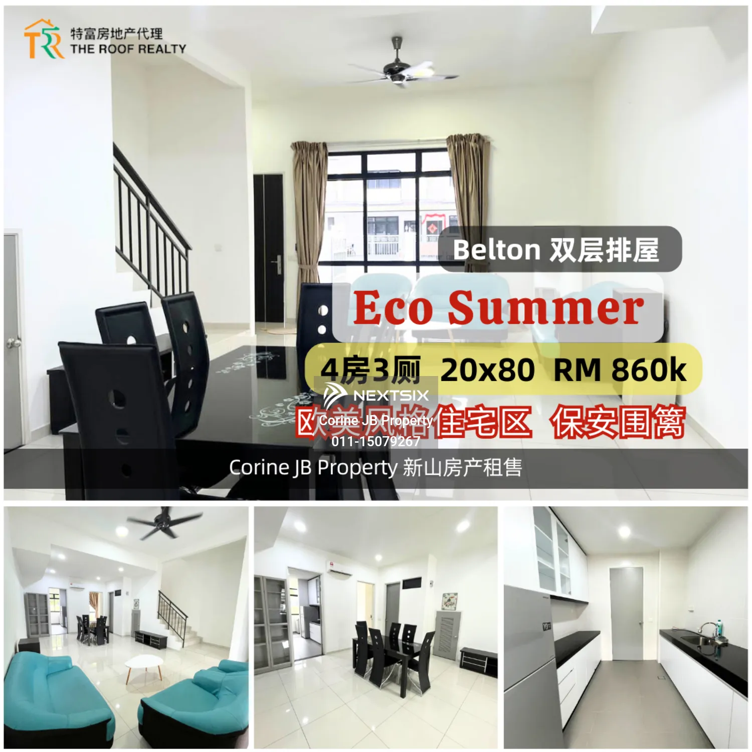 Eco Summer Belton Double Storey Terrace House