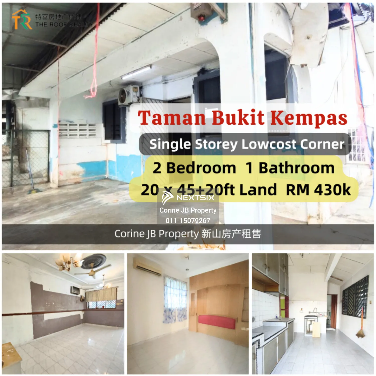 Taman Bukit Kempas Single Storey Low Cost Corner Lot