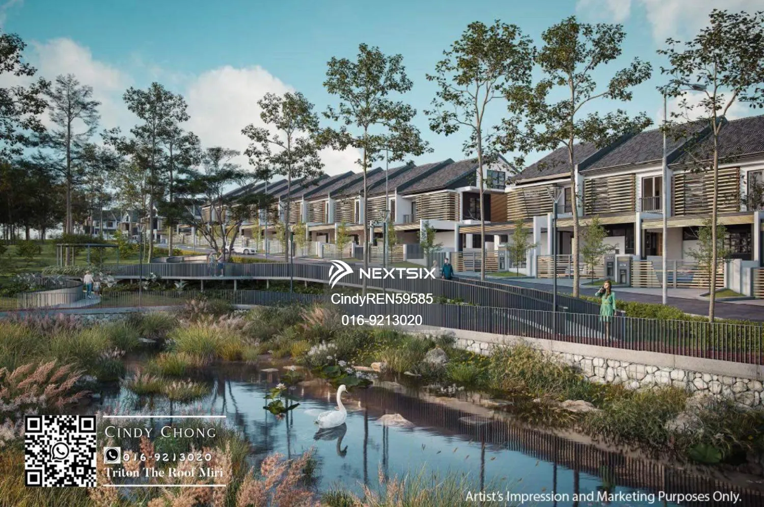 New Housing Project at Hilltop Miri - Double Storey Terrace House for Sale