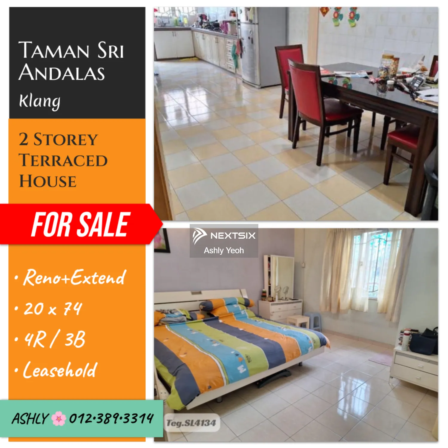 Reno⬆️ + Extend 2 Storey Terraced House for Sale Taman Sri Andalas 41200 Klang , Selangor