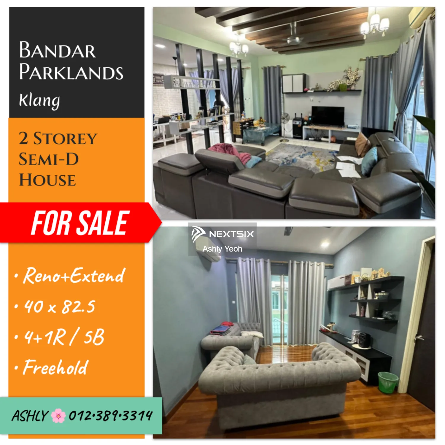Reno⏫ + Extend↕️ + Furnish ️ 2 Storey Semi D House for Sale Bandar Parklands , 42000 Klang , Selangor