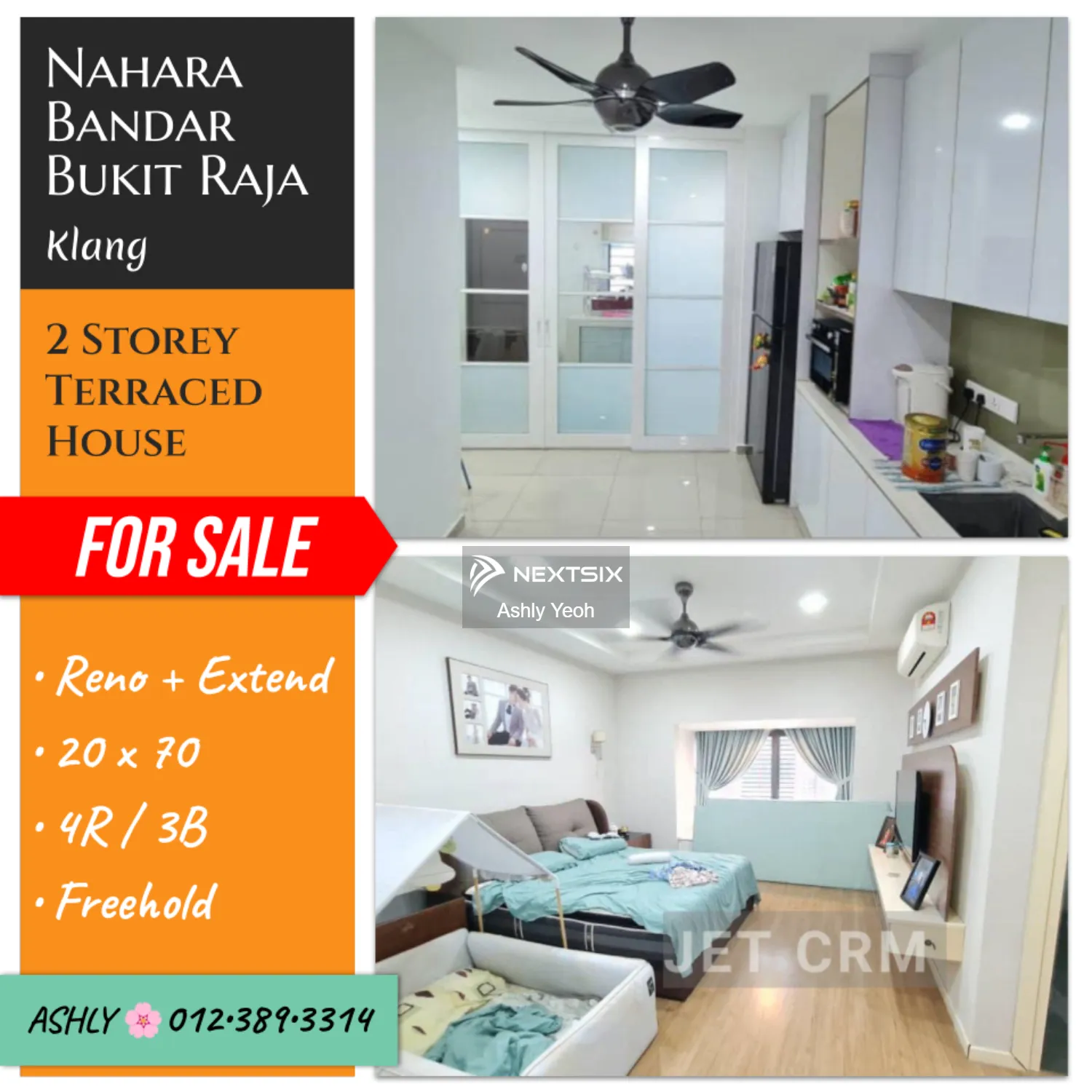 Fully Renovated Double Storey House for Sale Bandar Bukit Raja Nahara, 41050 Klang, Selangor