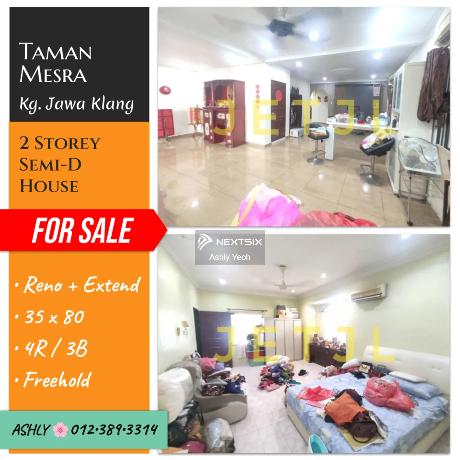 Renovated Double Storey Semi-D House for Sale Taman Mesra, Kampung Jawa, Klang, Selangor