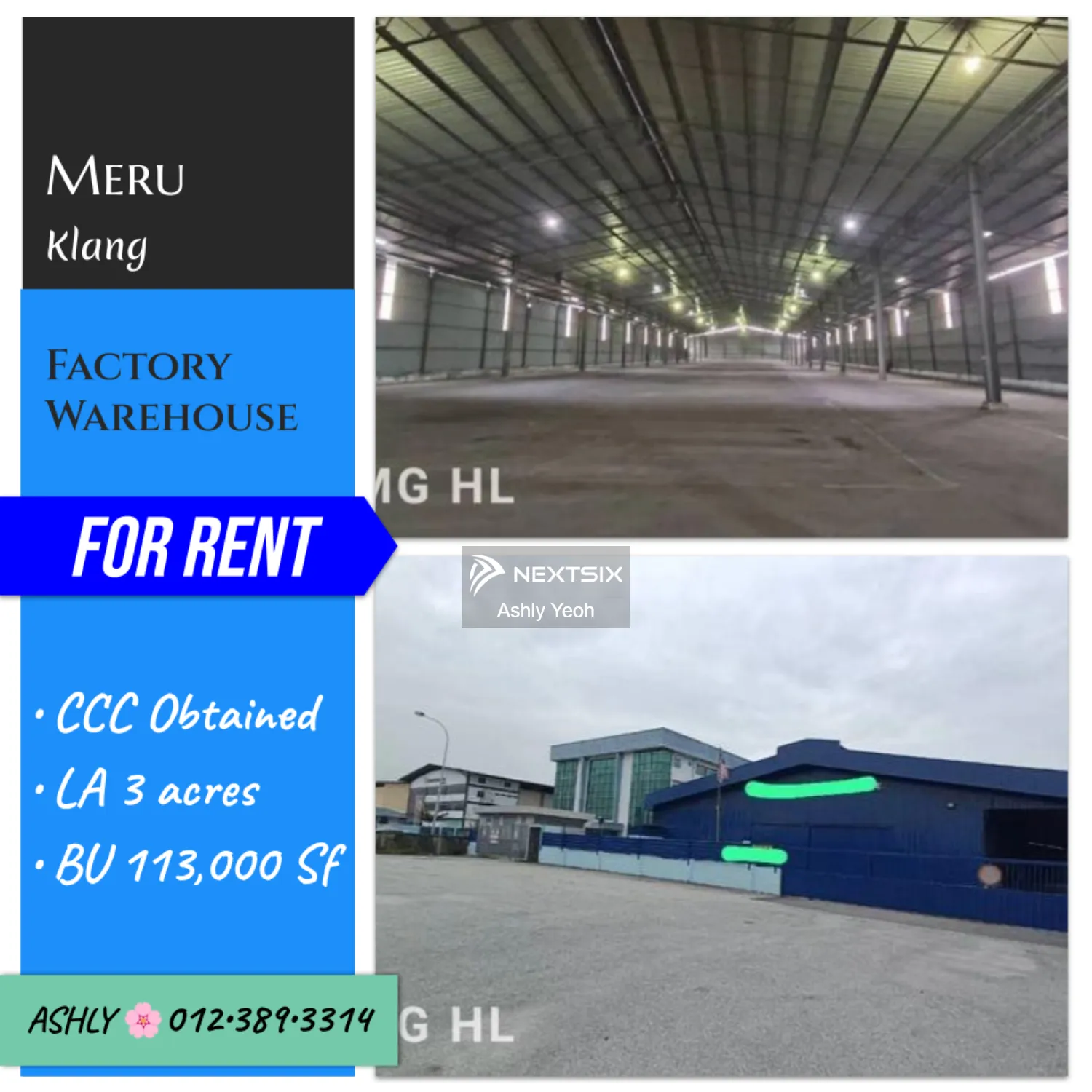 FACTORY WAREHOUSE for Rent Kilang Gudang untuk sewa Meru, 41050 Klang, Selangor