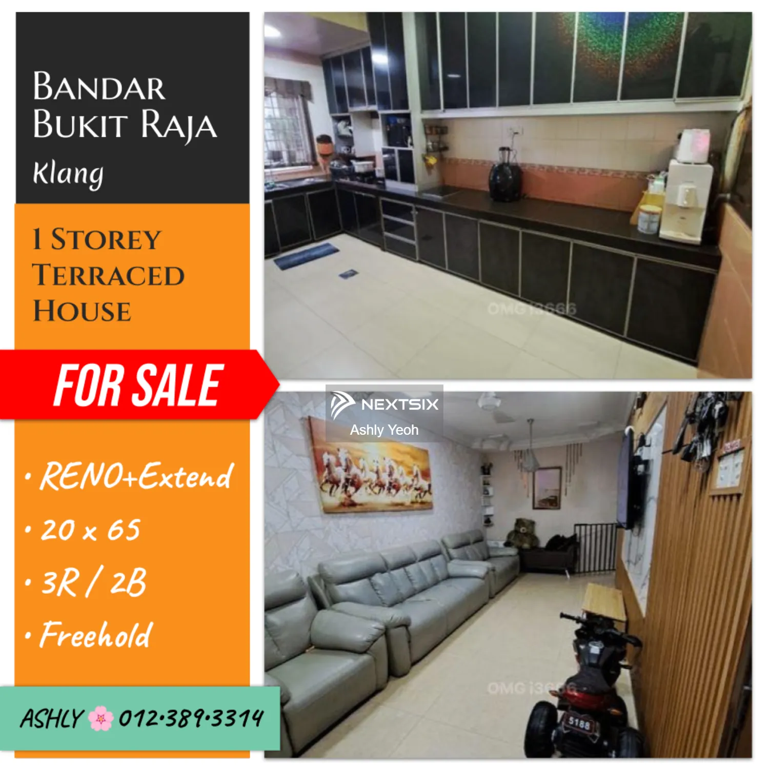 RENO+Extend Single Storey Terrace House for Sale Rumah untuk jual Bandar Bukit Raja, Klang, 41050 Klang, Selangor