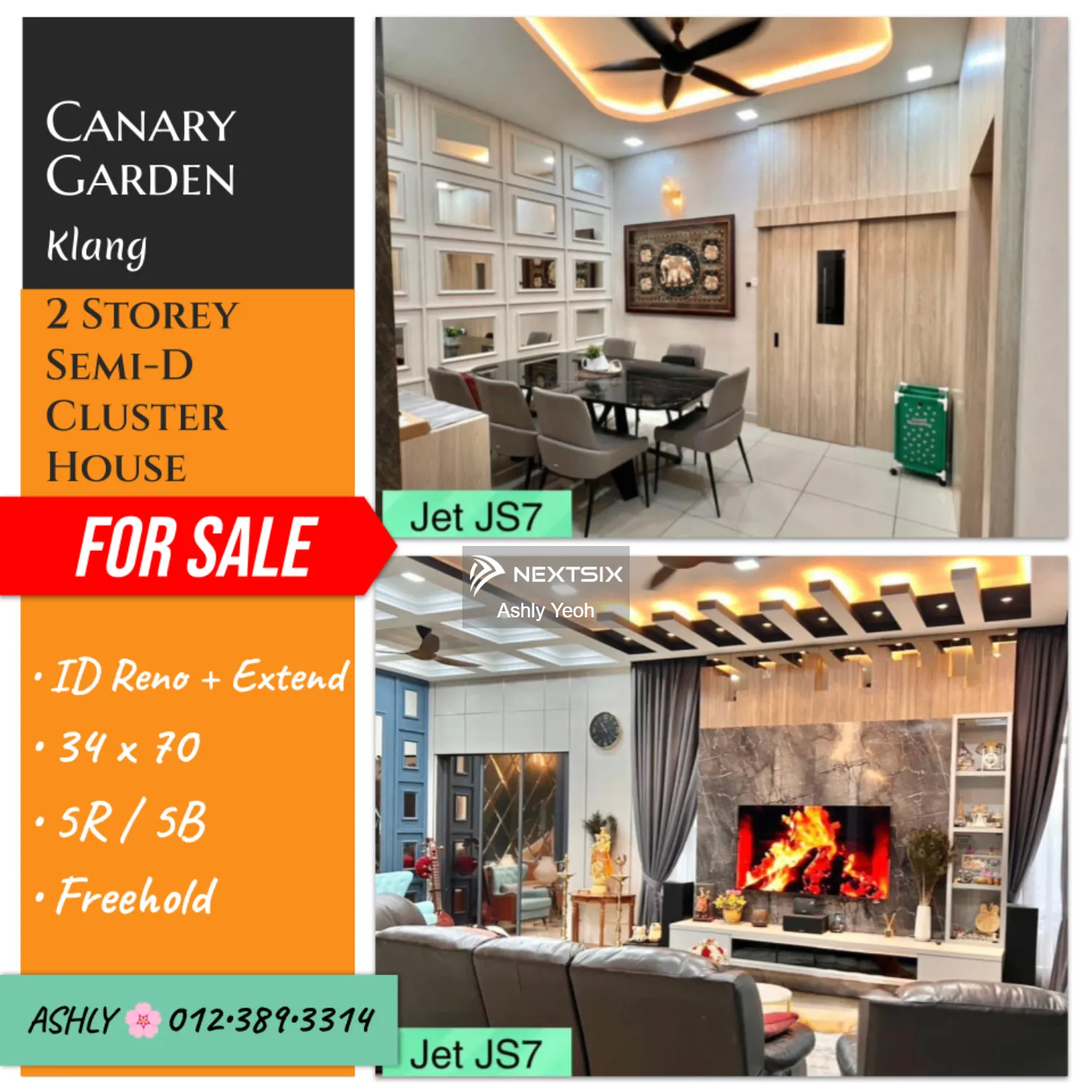 ID_DESIGN+EXTEND Double Storey Semi D Cluster House for Sale Rumah Semi-D untuk jual Canary Garden, 42000 Klang, Selangor
