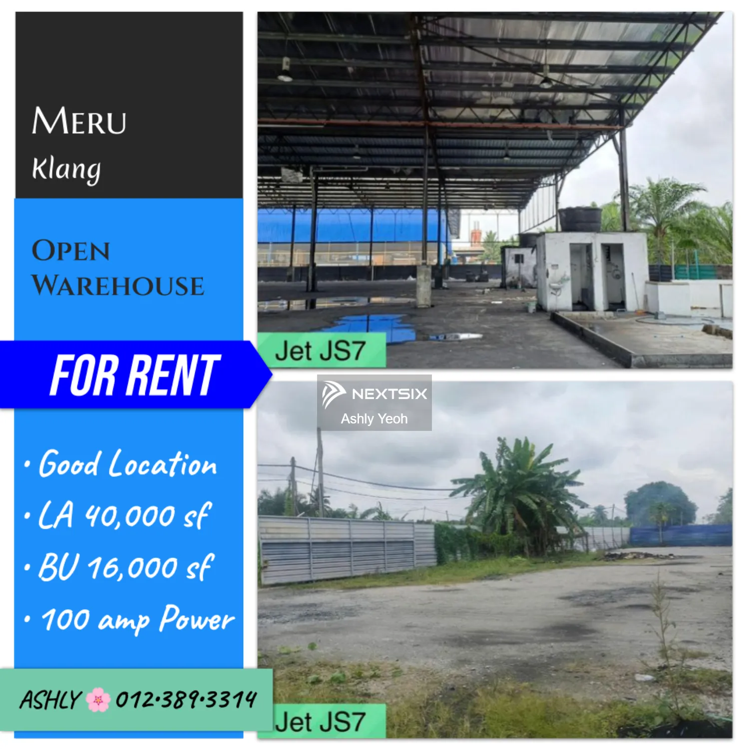 GOOD LOCATION Open Warehouse for Rent Gudang Terbuka untuk sewa Meru, 41050 Klang, Selangor