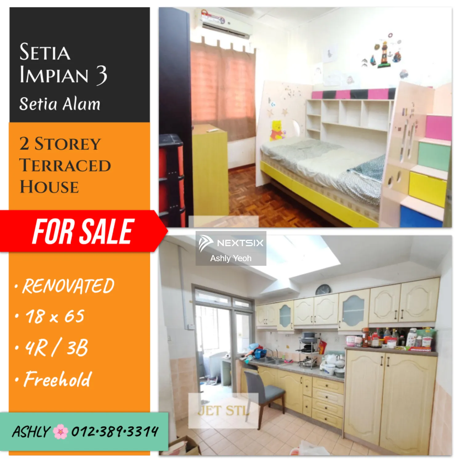 RENOVATED Double Storey Terrace House for Sale Rumah untuk jual Setia Impian 3, Setia Alam 40170 Shah Alam, Selangor