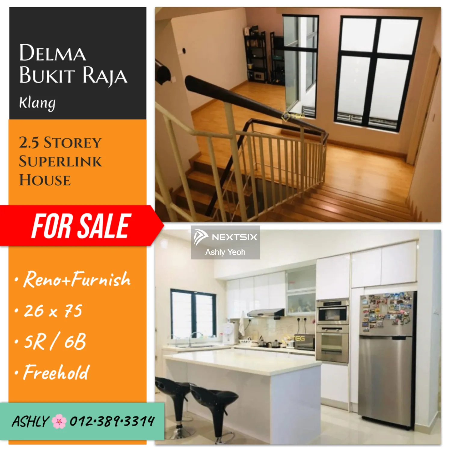RENOVATED 2.5 Storey Terrace House for Sale Rumah untuk jual Delmara Bukit Raja 41050 Klang Selangor