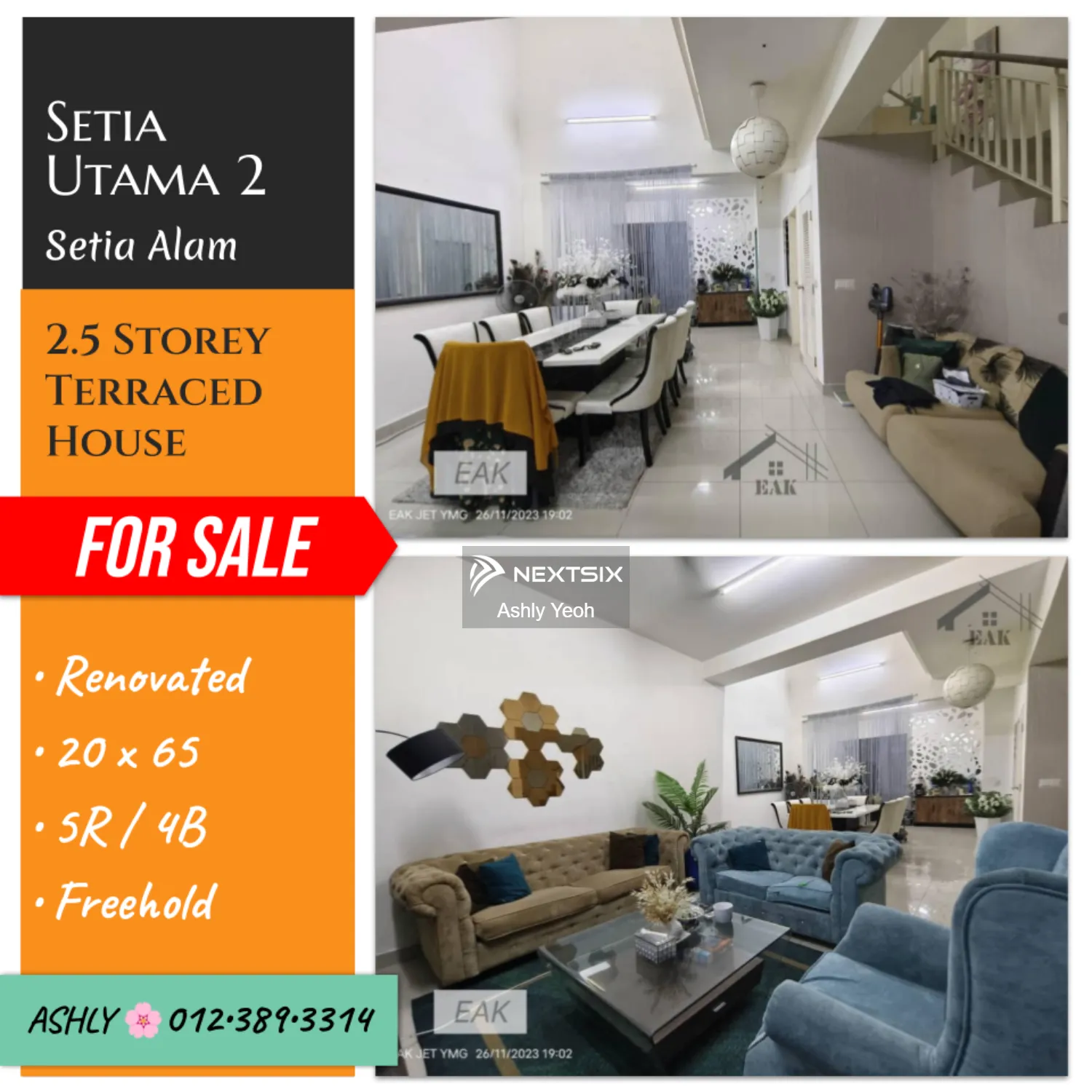 RENOVATED 2.5 Storey Terrace House for Sale Rumah untuk jual Setia Utama 2, Setia Alam 401470 Shah Alam, Selangor