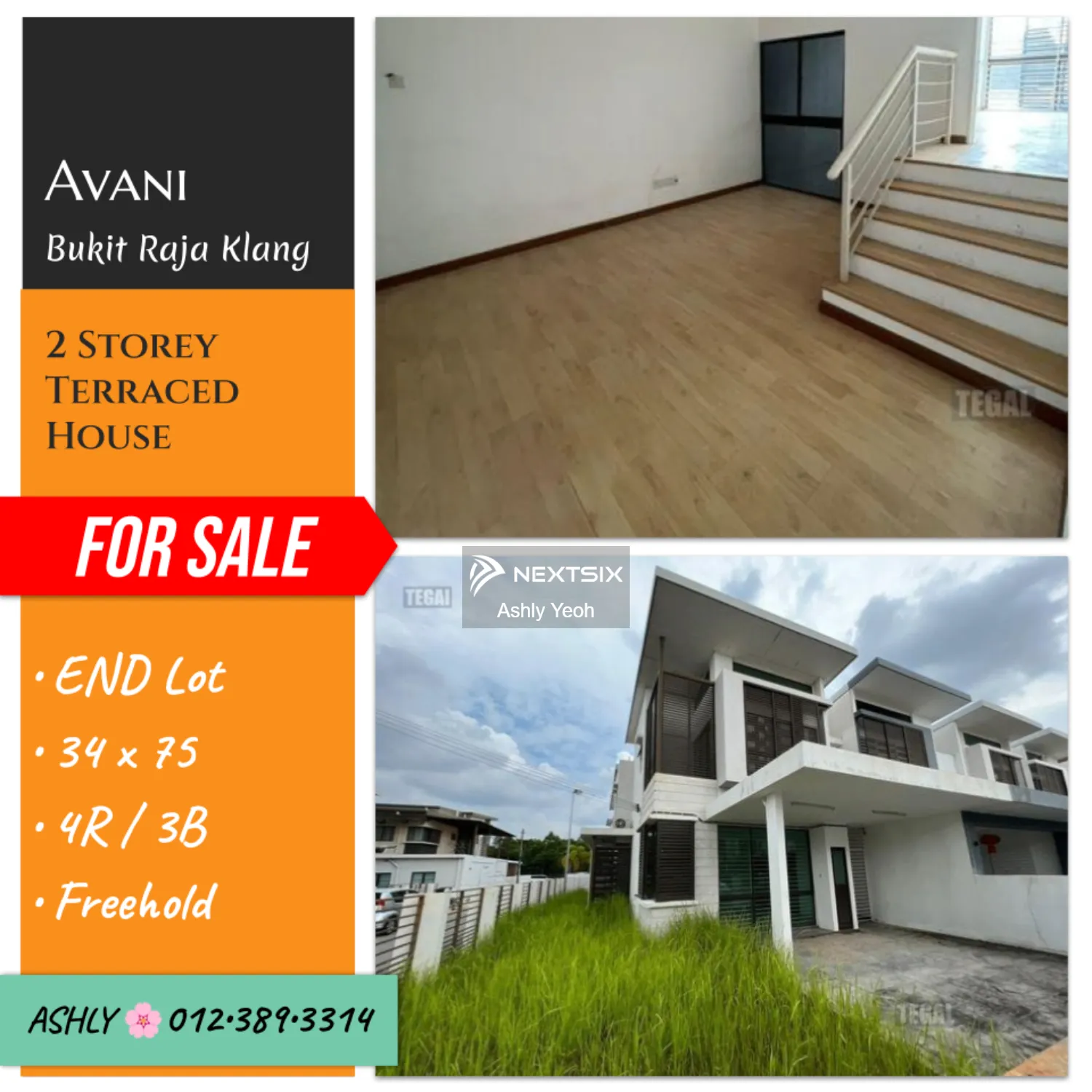 ENDLOT 2 Storey Terrace House for Sale Rumah untuk jual Avani, Bandar Bukit Raja 41050 Klang Selangor