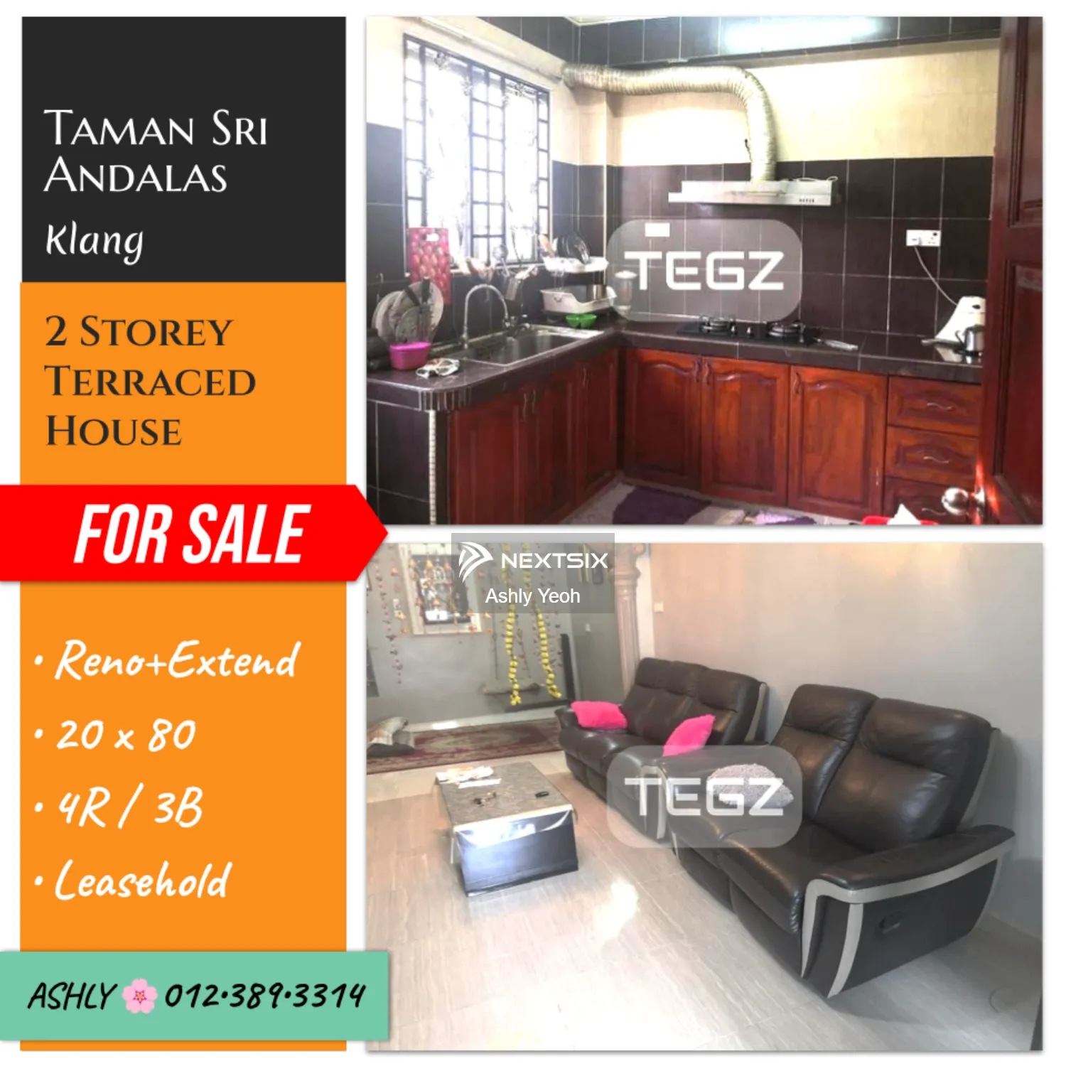 RENO+EXTEND Fully Renovated Double Storey Terrace for Sale Rumah untuk jual Taman Sri Andalas 41200 Klang Selangor