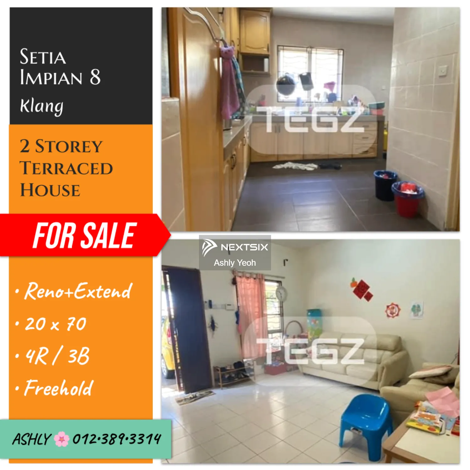 RENO+EXTEND Double Storey Terrace House for Sale Rumah untuk jual Setia Impian 8, 40170 Setia Alam, Selangor