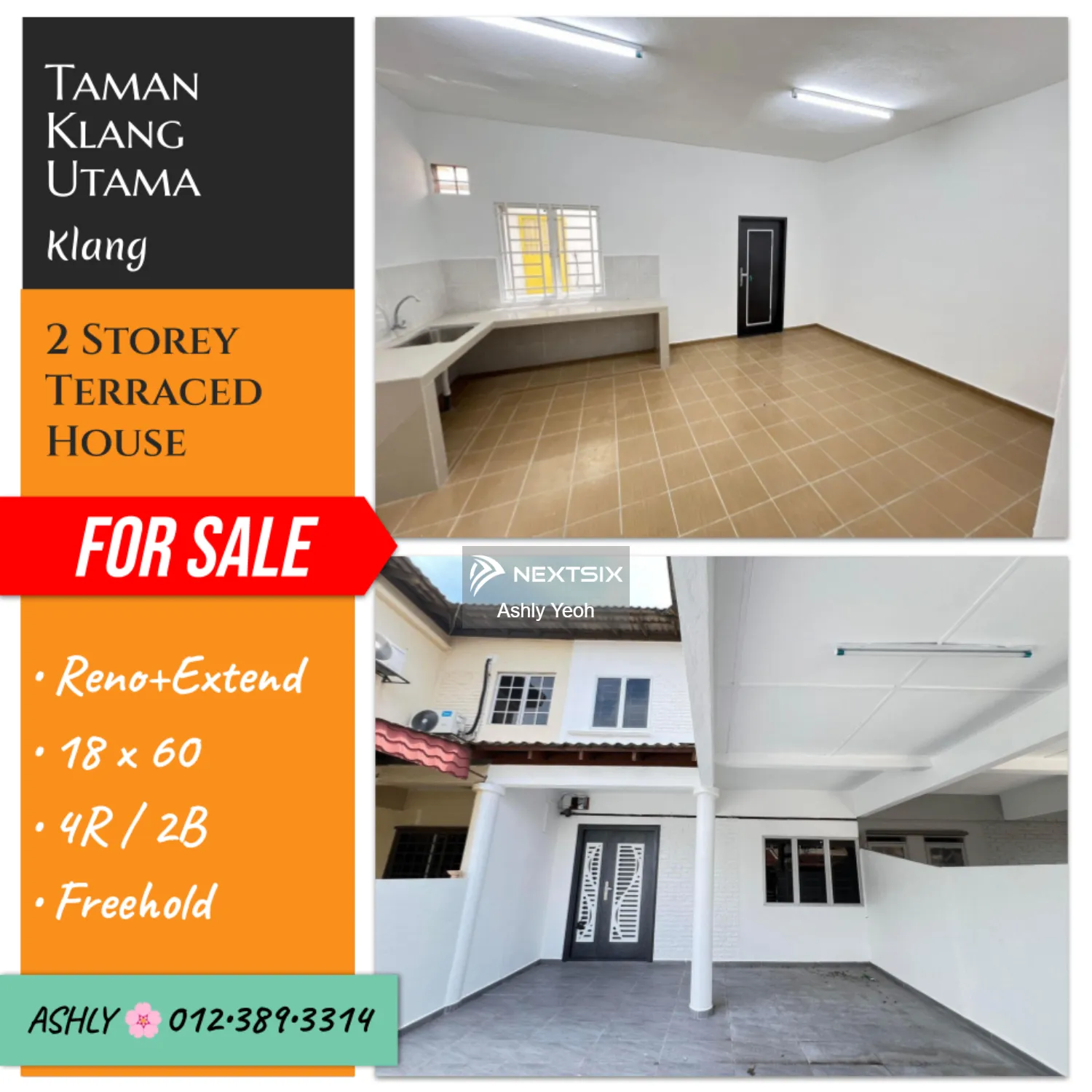 RENO+EXTEND Double Storey Terrace House for Sale Rumah untuk jual Klang Utama 42100 Klang Selangor