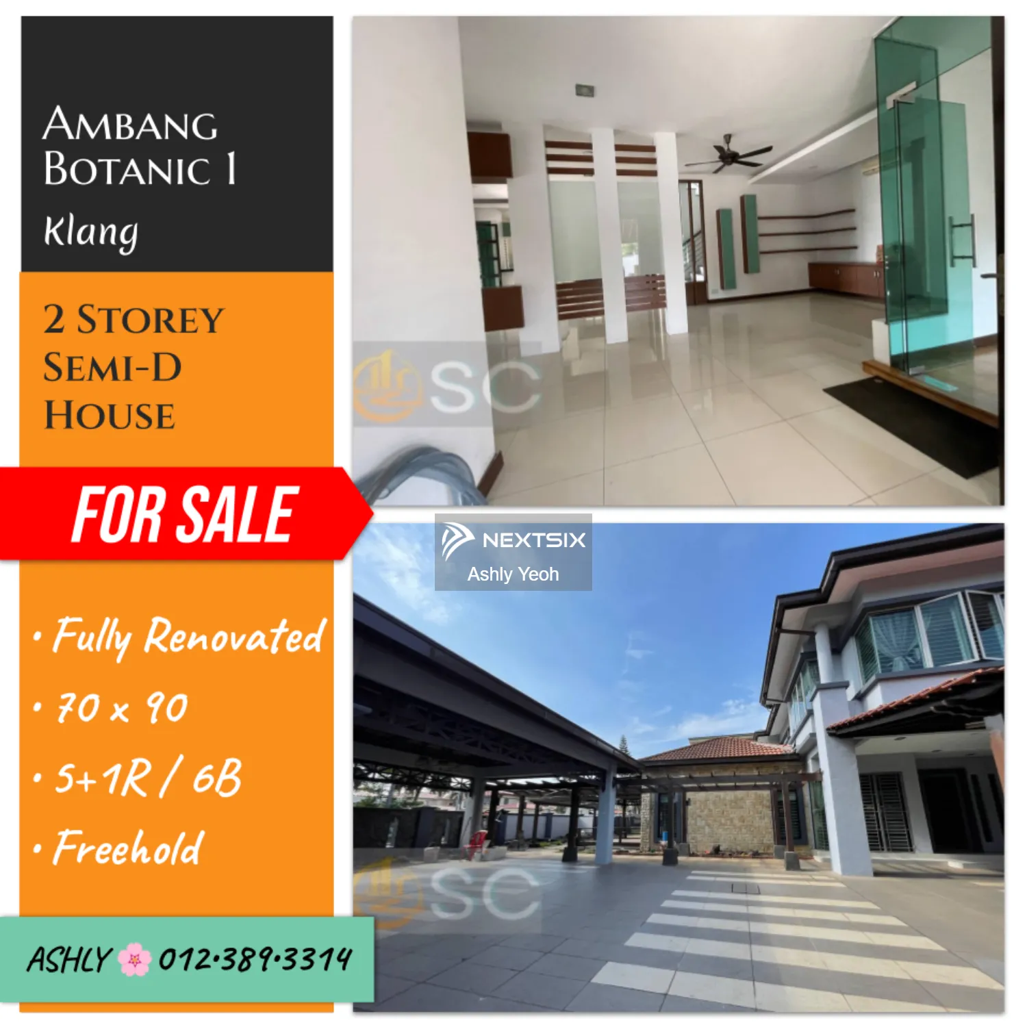 CORNER Fully RENOVATED Double Storey Semi-Detached House for Sale Rumah untuk jual Ambang Botanic 1 41200 Klang Selangor