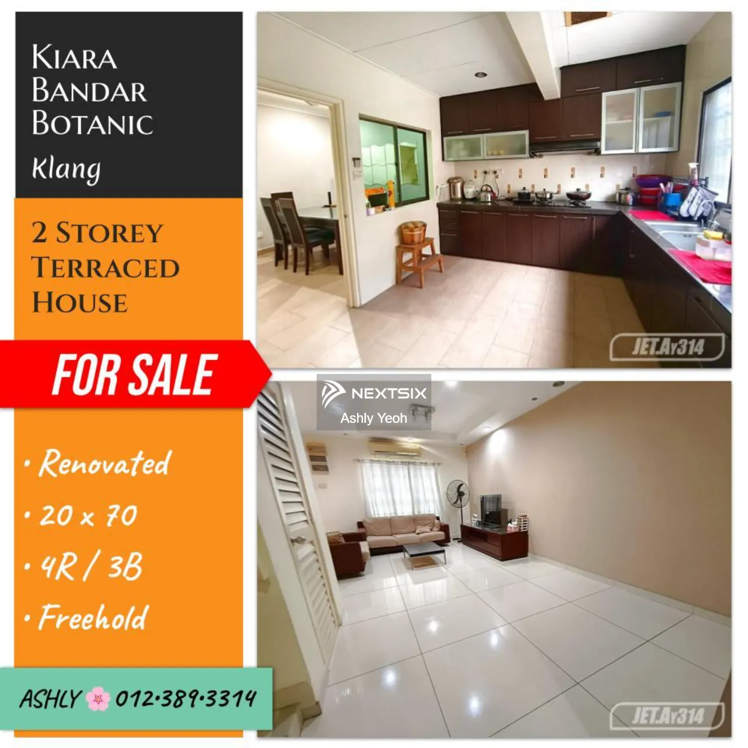 RENOVATED Double Storey Terrace House for Sale Rumah Untuk Jual Kiara, Bandar Botanic 41200 Klang Selangor