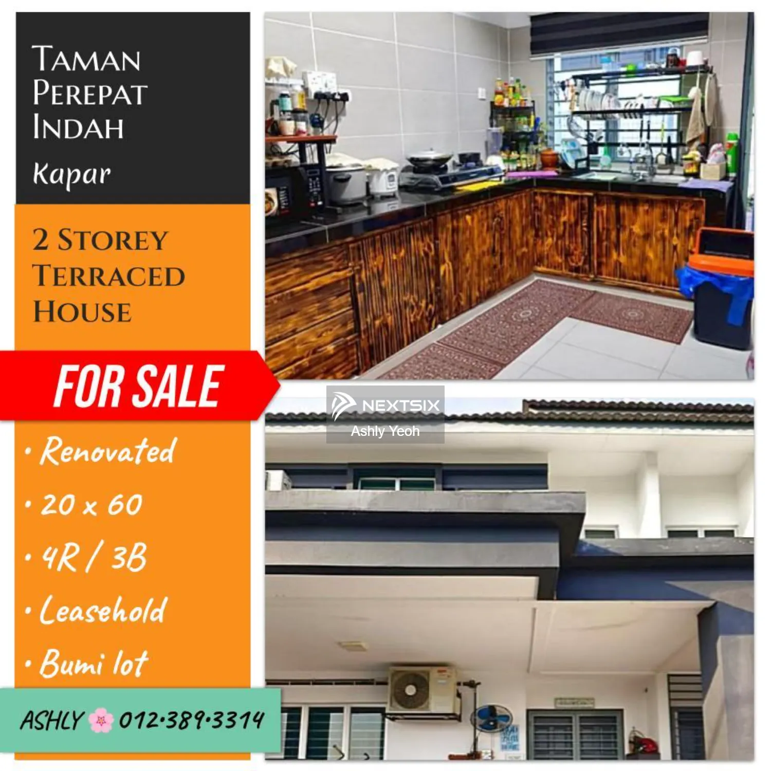 Good VALUE Double Storey Terrace House for Sale Rumah Teres 2 Tingkat untuk jual Taman Perepat Indah, 42200 Kapar Klang
