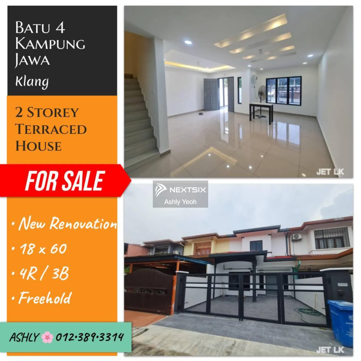 Fully Renovated 2 Storey Terrace House for Sale Rumah untuk jual Kampung Jawa Batu 4 41000 Klang Selangor