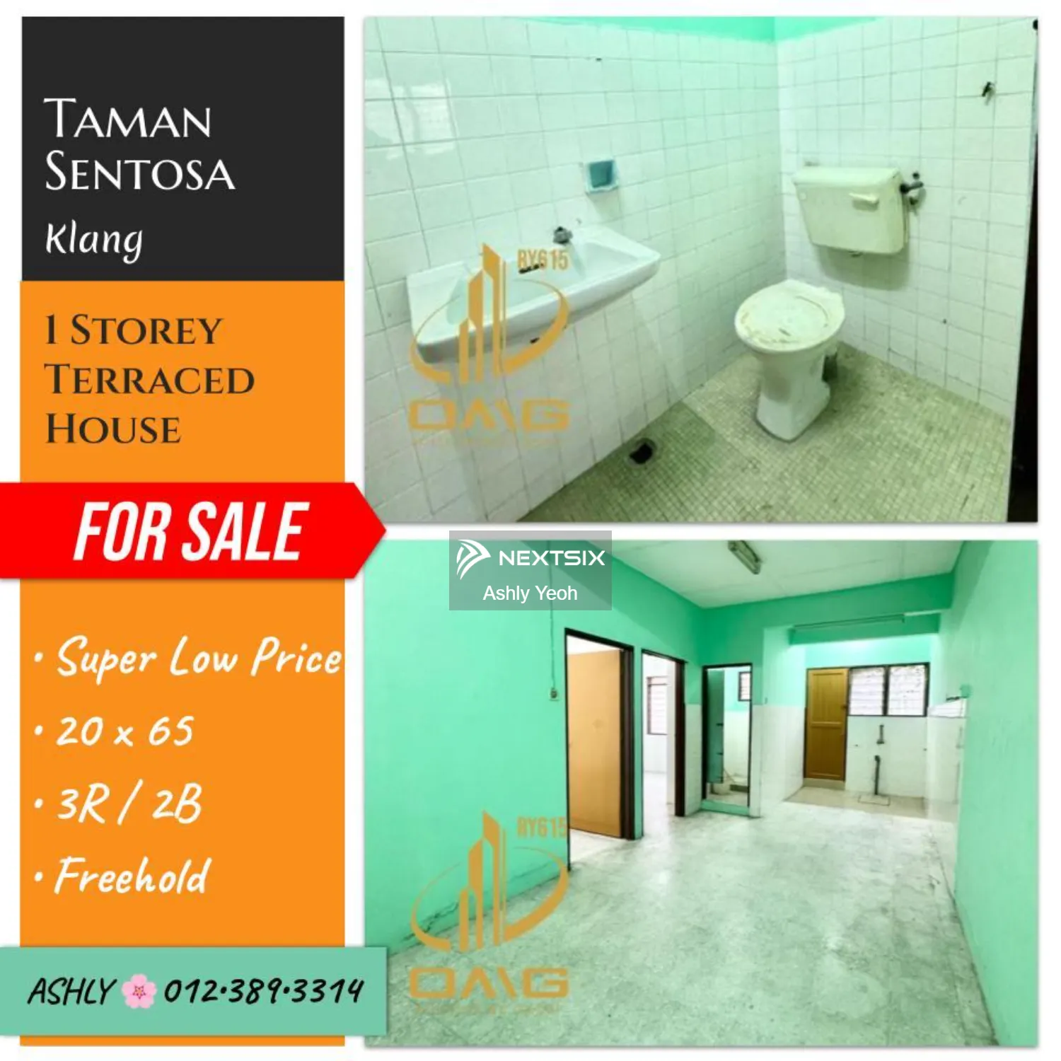 SPECIAL OFFER Single Storey Terrace House for Sale Rumah untuk jual Yusuf Shahbuddin, Taman Sentosa, 41000 Klang Selangor
