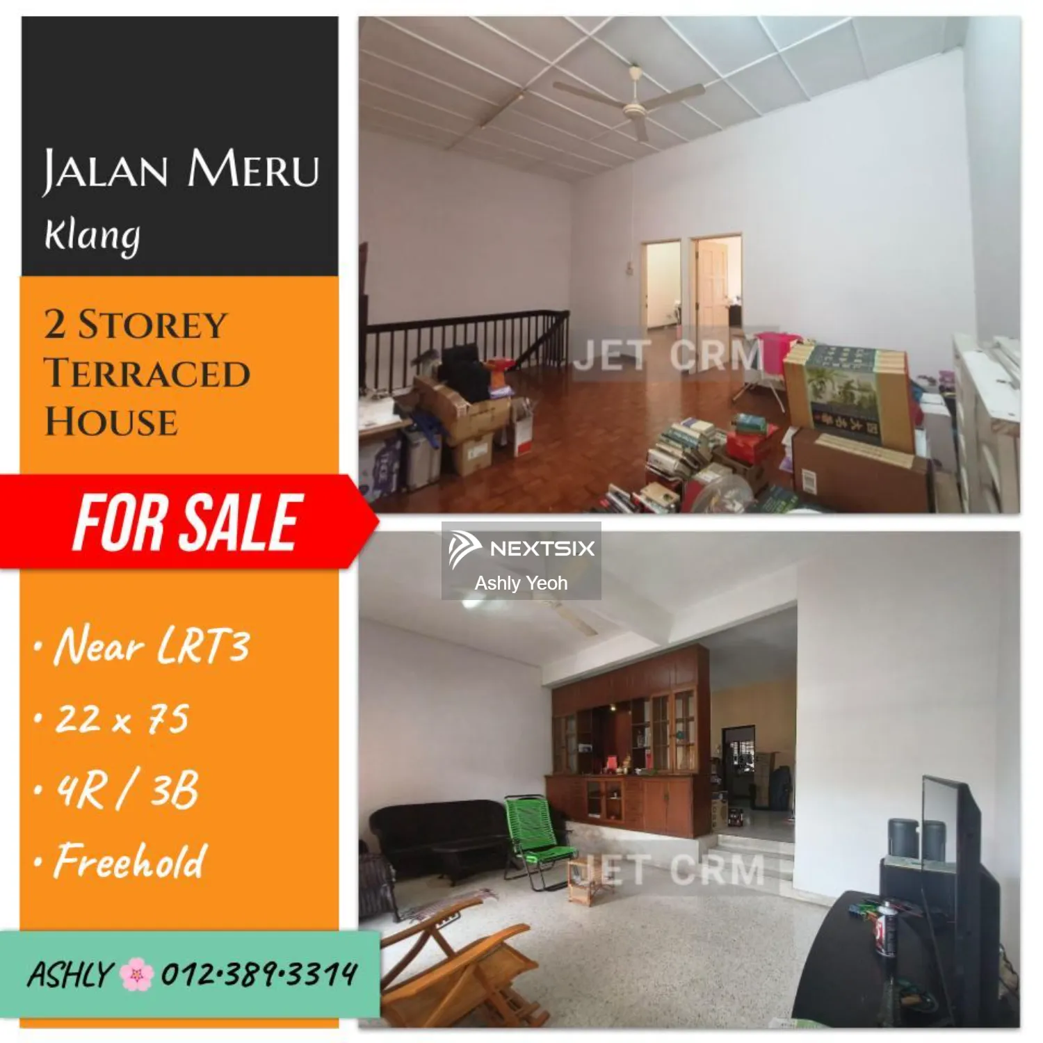 BELOW MARKET Double Storey Terrace House for Sale Rumah untuk jual Jalan Sentosa, Meru 41050 Klang Selangor