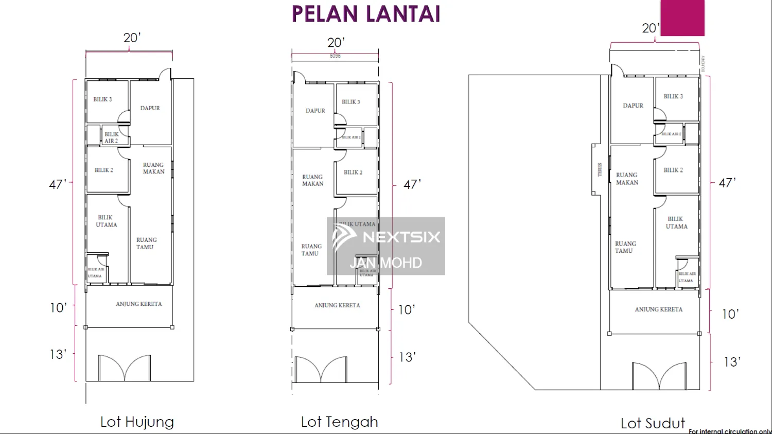 1-sty Terrace/Link House floor plan - Image 1