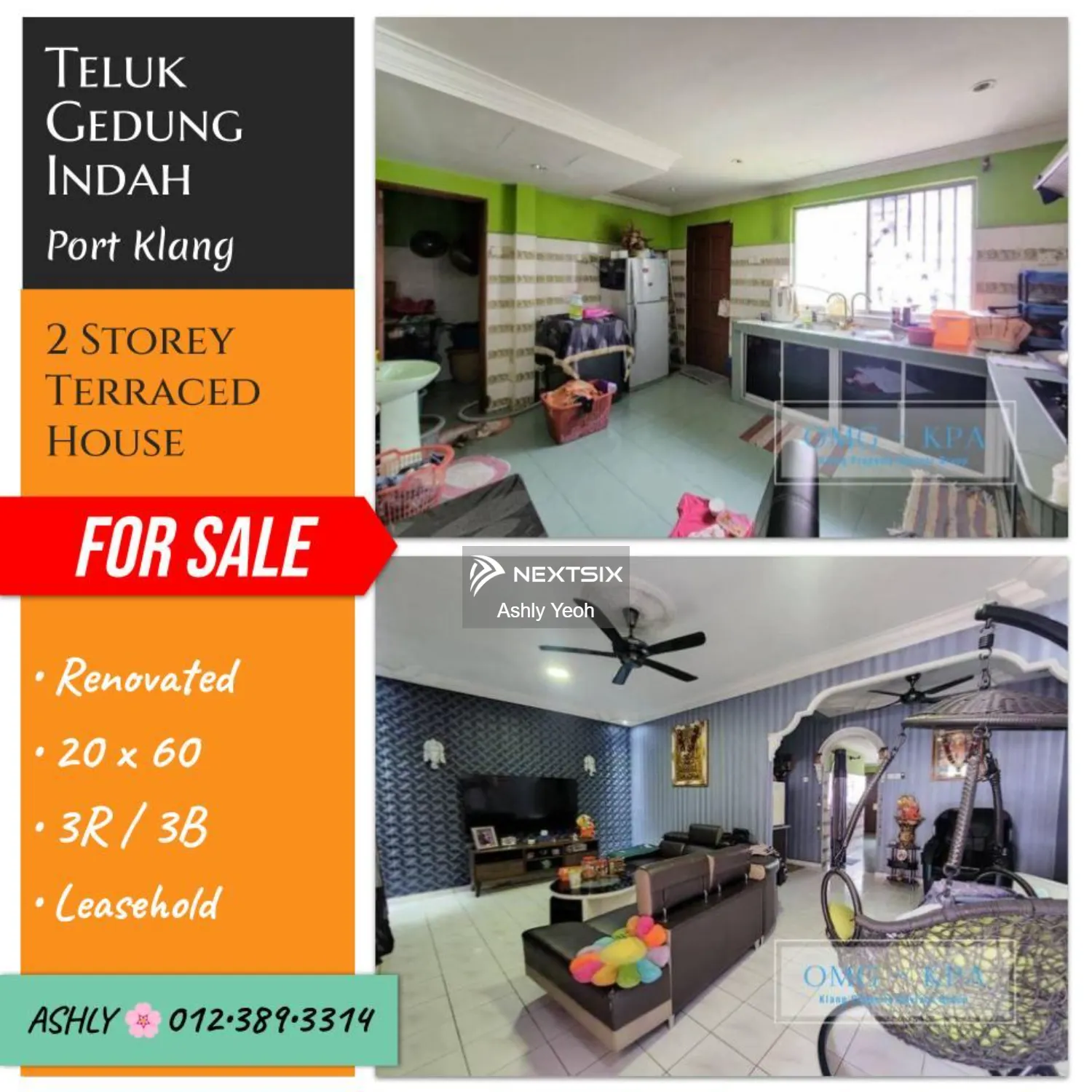 RENOVATED Double Storey Terrace House for Sale Rumah untuk jual Taman Teluk Gedung Indah 42000 Port Klang Selangor