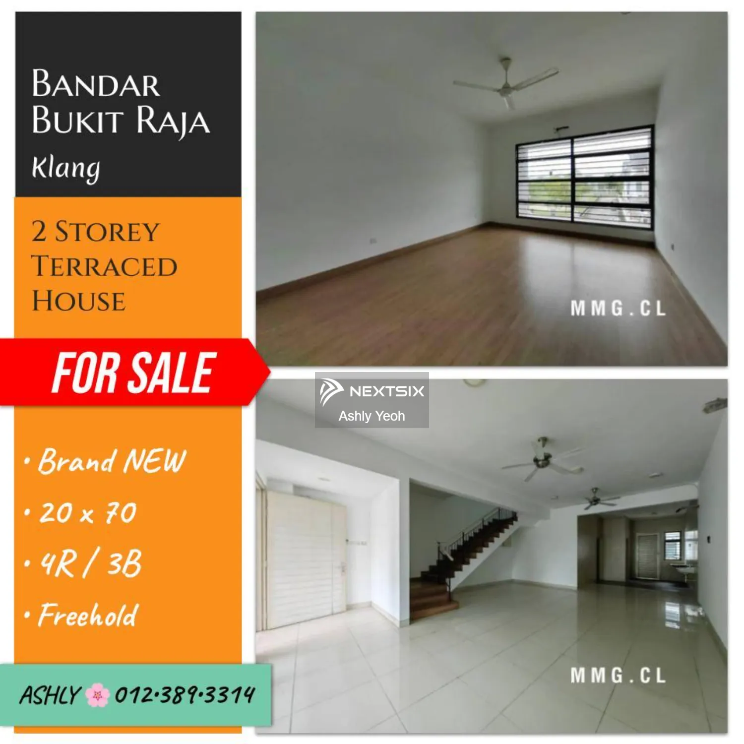 Brand NEW Double Storey Terrace for Sale Rumah untuk jual Bandar Bukit Raja 41050 Klang Selangor