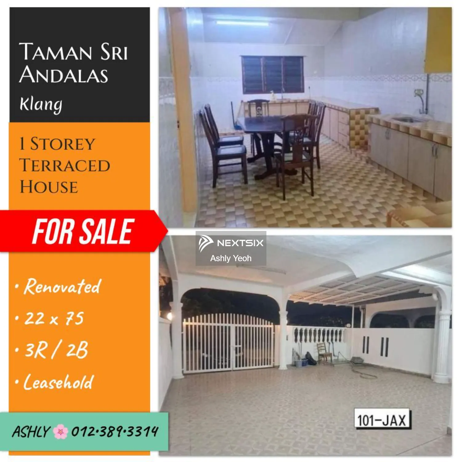 GREAT DEAL Single Storey Terrace House for Sale Rumah untuk jual Taman Sri Andalas 41200 Klang Selangor