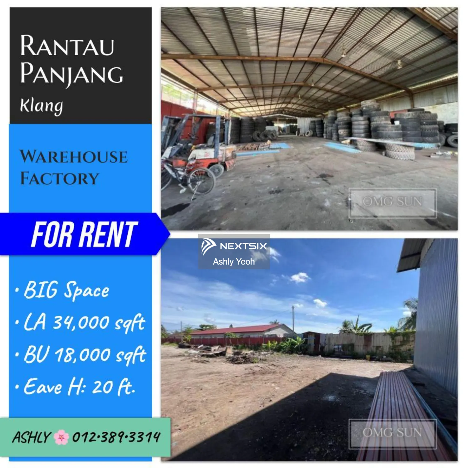 Easy ACCESS to Port Klang Factory / WAREHOUSE for rent Gudang / Kilang untuk sewa Kampung Rantau Panjang ( near Port & Jalan Kapar ) 42100 Klang Selangor