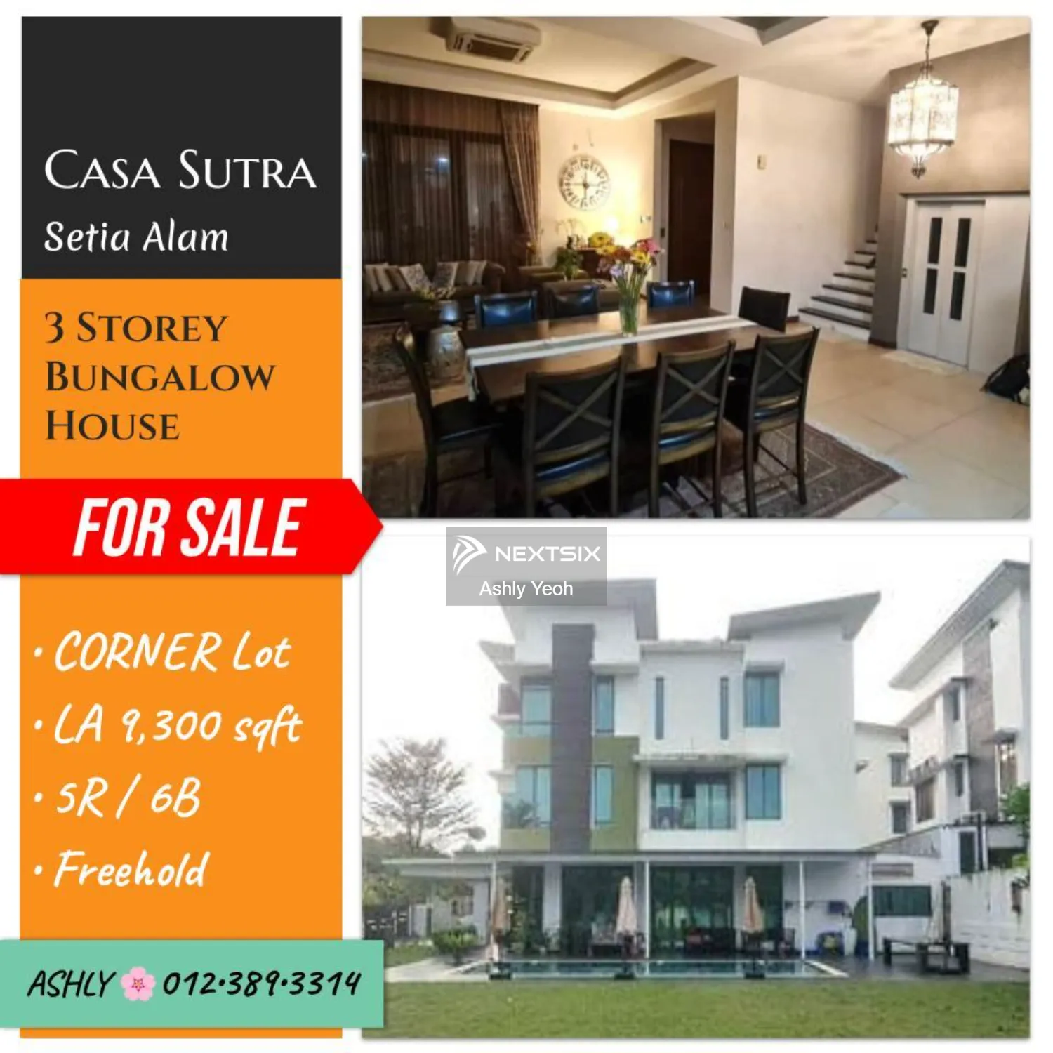 Big CIORNER Lot 3 Storey Bungalow Corner Lot for Sale Rumah untuk jual Casa Sutra, Setia Alam 40170 Shah Alam, Selangor