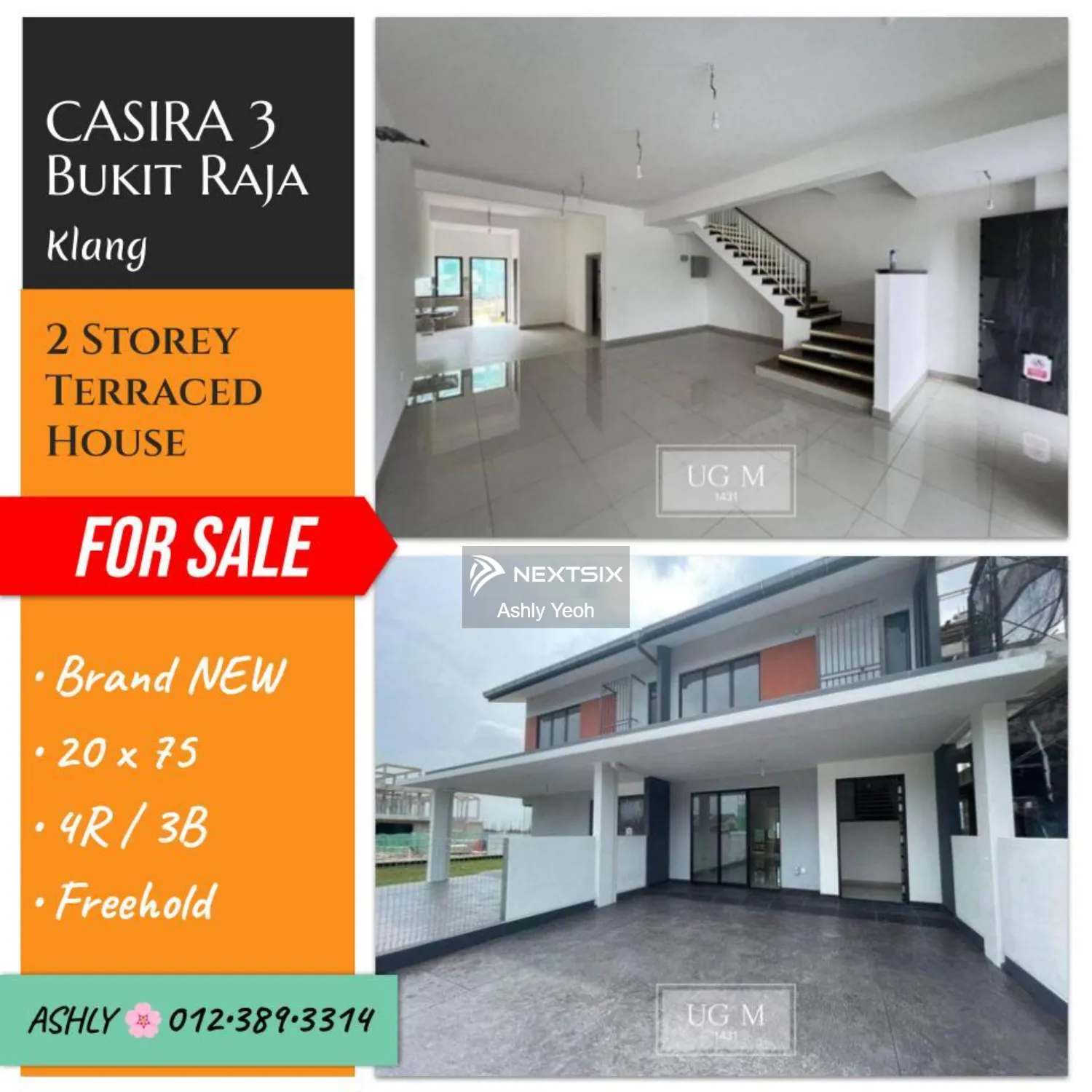 2 Adjoined UNIT Brand NEW 2 Storey Terrace for SALE Rumah Untuk Jual @ Casira 3, Bandar Bukit Raja, 41050 Klang
