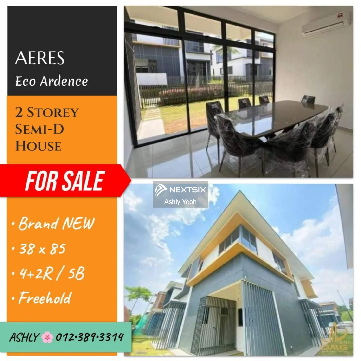 CORNER Lot Brand NEW Double Storey Semi D for SALE Rumah Untuk Jual @ Eco Ardent, AERES, Setia Alam 40170 Shah Alam