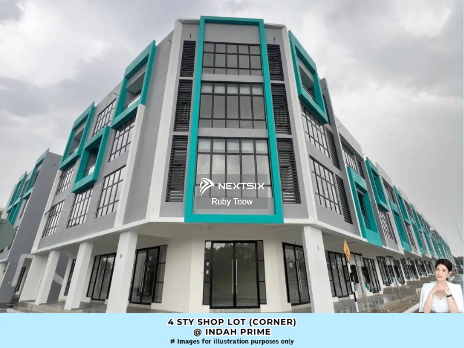 Indah Prime - 4 Sty Shop Lot (Corner) For Rent