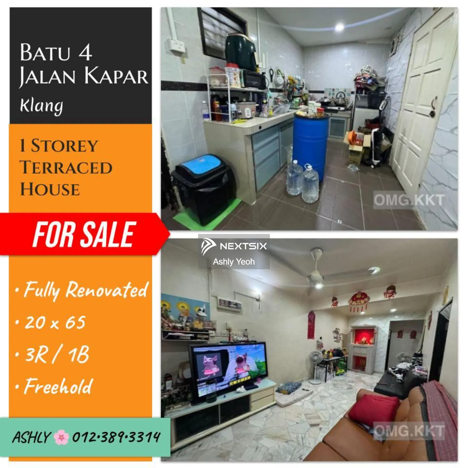 Fully Renovated Single Storey House for SALE Rumah Untuk Jual @ Kapar Batu 4, Sungai Nibong, 42200 Klang
