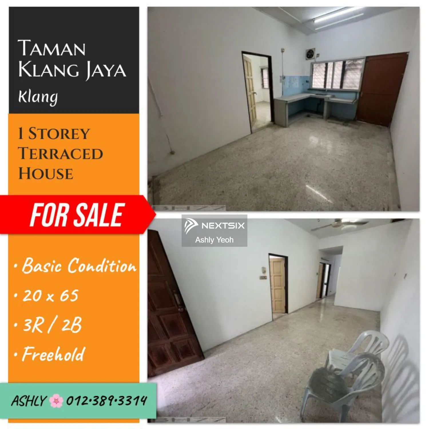 ENDLOT Single Storey Terrace for SALE Rumah Untuk Jual @ Klang Jaya, 41200 Klang