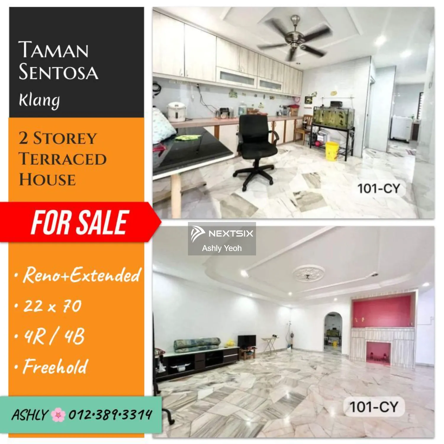 RENO+EXTEND Double Storey House for SALE Rumah Untuk Jual @ Taman Sentosa, 41200 Klang