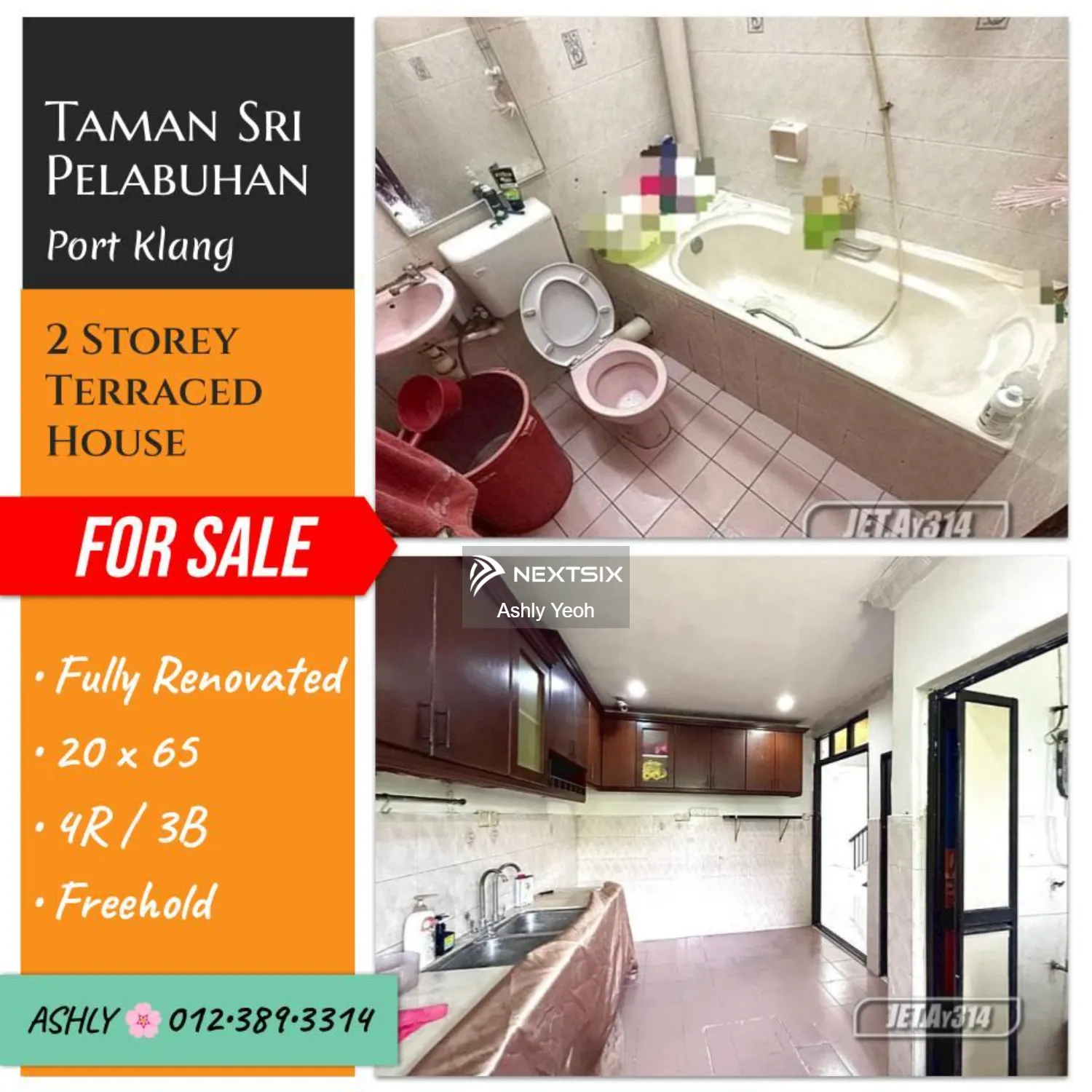 RENOVATED Double Storey Terrace House for SALE Rumah Untuk Jual @ Taman Sri Pelabuhan, 42000 Port Klang