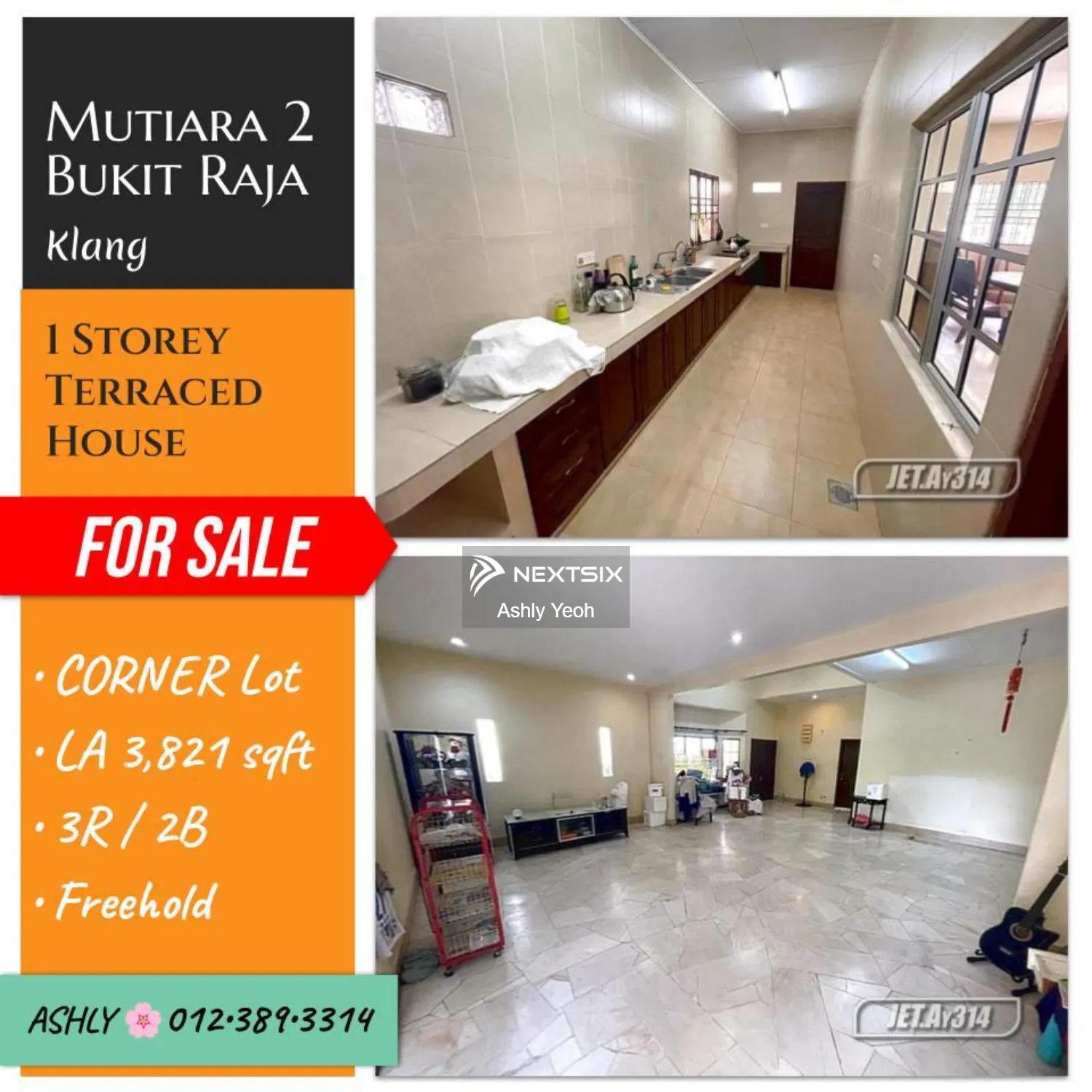 CORNER Lot Single Storey House for SALE Rumah Untuk Jual @ Mutiara 2, Bukit Raja, 41050 Klang