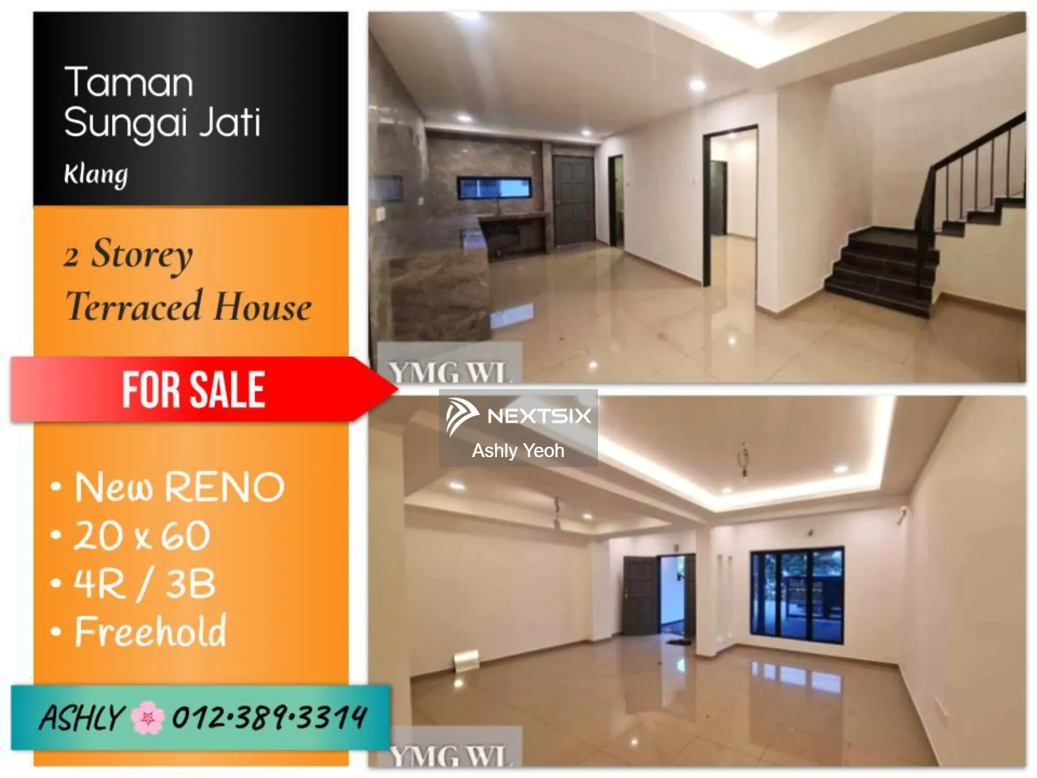 New RENO Double Storey Terrace House for SALE Rumah Untuk Jual @ Taman Sungai Jati, 41200 Klang, Selangor