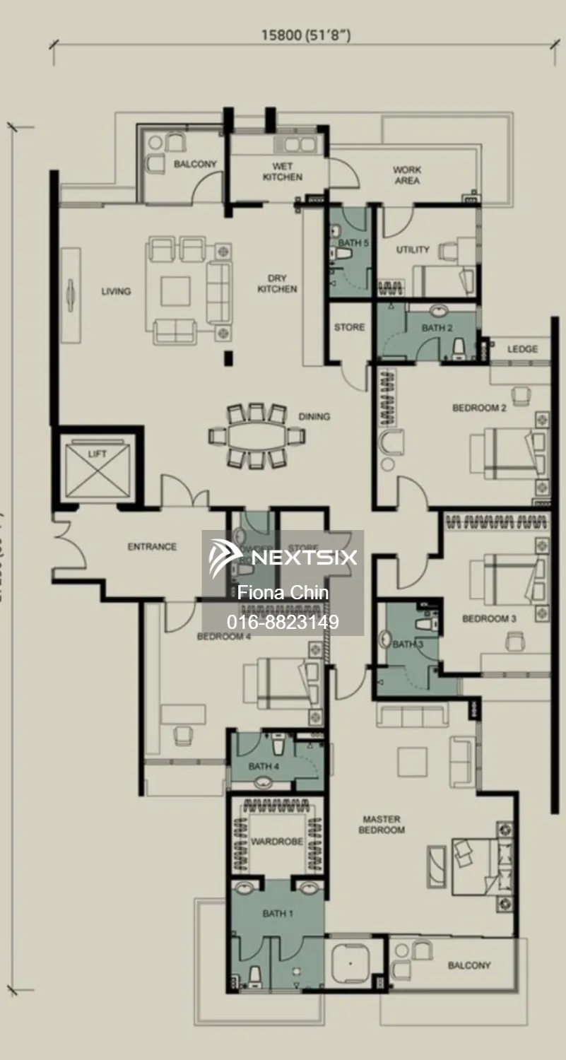 Condominium floor plan - Image 1