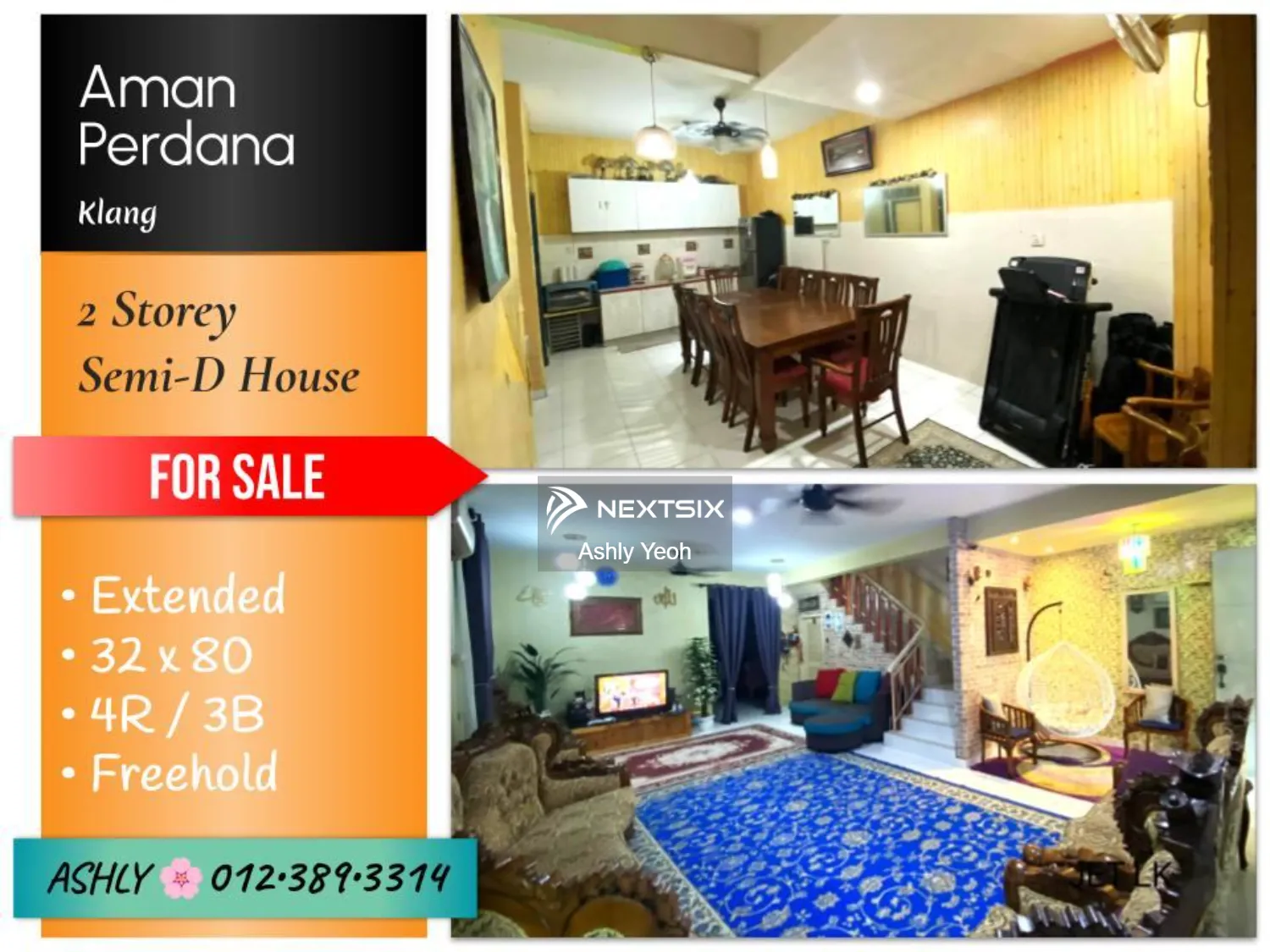 BEST Value Double Storey Semi-D for SALE Rumah untuk Jual @ Aman Perdana, 41050 Klang, Selangor