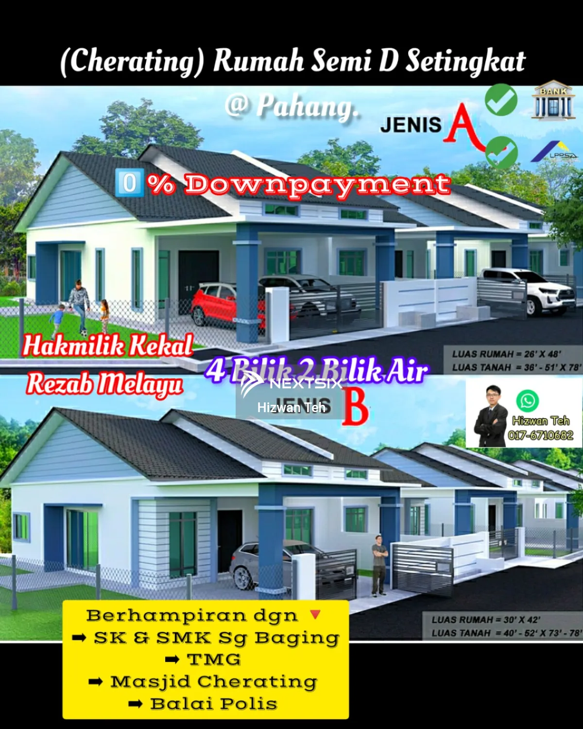 (Cherating) Rumah Semi D Setingkat @ Pahang
