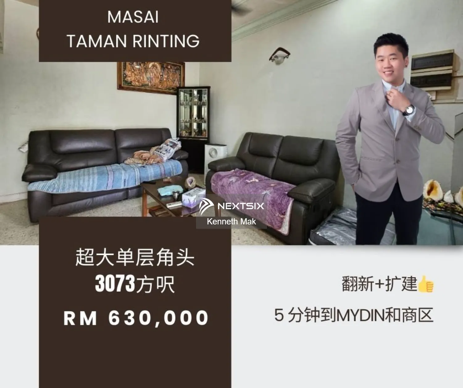 1 STOREY CORNER @ Taman Rinting - FULL RENO & EXTEND!
