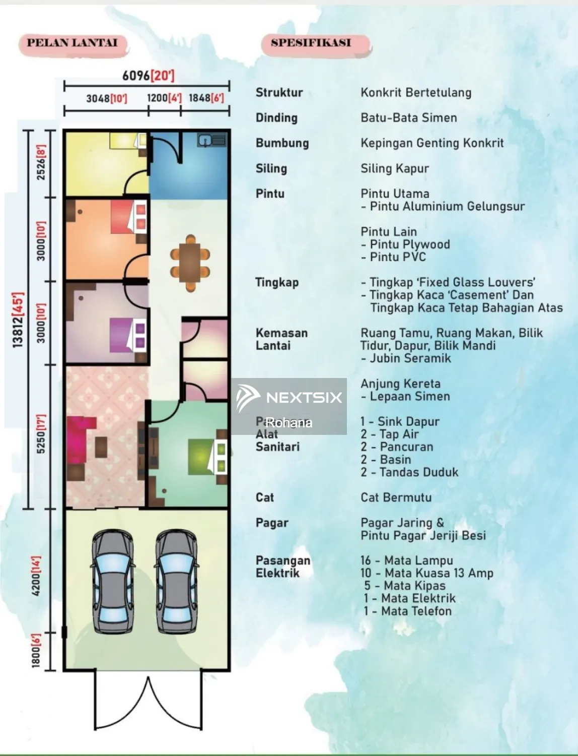 1-sty Terrace/Link House floor plan - Image 1